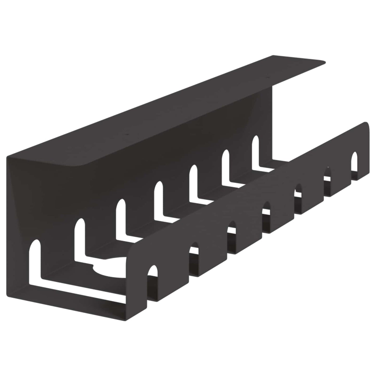 Under Desk Cable Management Tray 2 pcs Black 43 x 10 x 10 cm