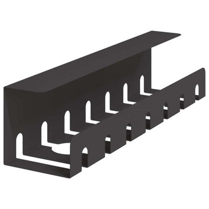 Under Desk Cable Management Tray 2 pcs Black 43 x 10 x 10 cm