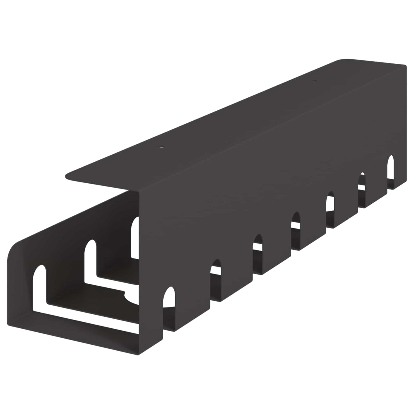 Under Desk Cable Management Tray 2 pcs Black 43 x 10 x 10 cm
