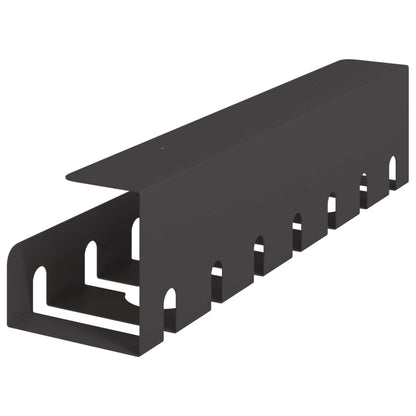 Under Desk Cable Management Tray 2 pcs Black 43 x 10 x 10 cm