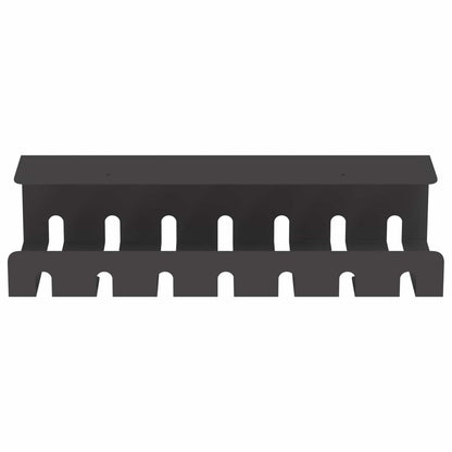 Under Desk Cable Management Tray 2 pcs Black 43 x 10 x 10 cm