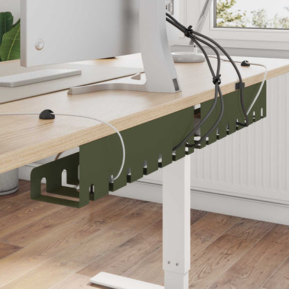 Under Desk Cable Management Tray 2 pcs Olive Green
