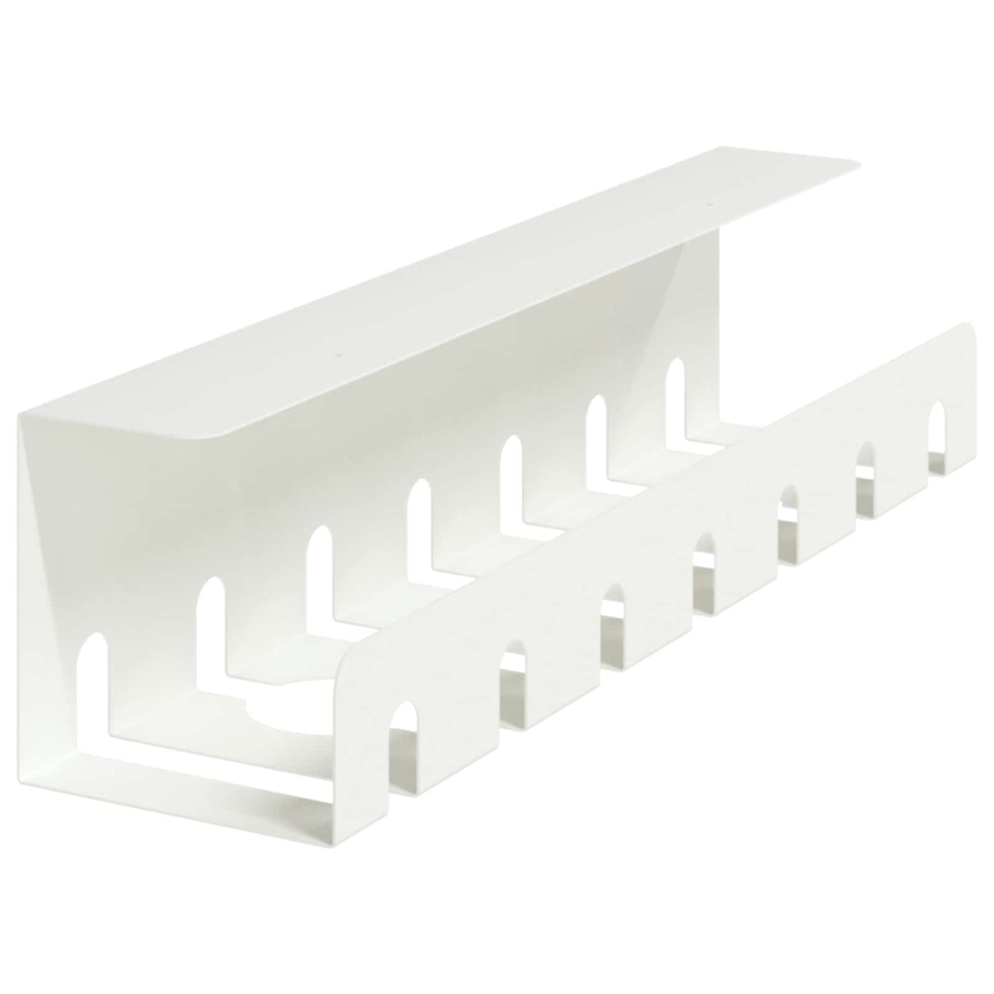 Under Desk Cable Management Tray 2 pcs White 43 x 10 x 10 cm