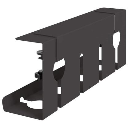 Under Desk Cable Management Tray 2 pcs Black 43 x 10 x 15 cm