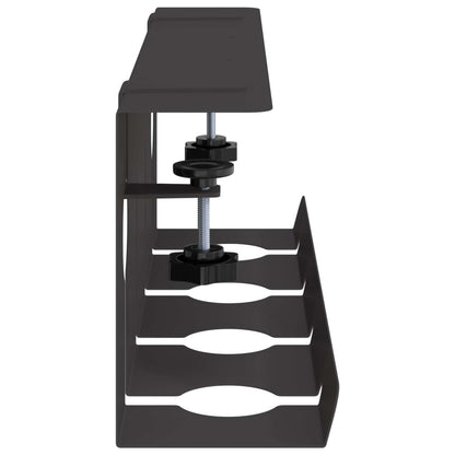 Under Desk Cable Management Tray 2 pcs Black 43 x 10 x 15 cm