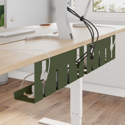 Under Desk Cable Management Tray 2 pcs Olive Green