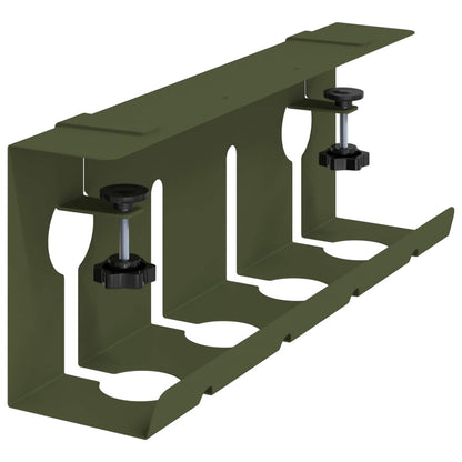 Under Desk Cable Management Tray 2 pcs Olive Green