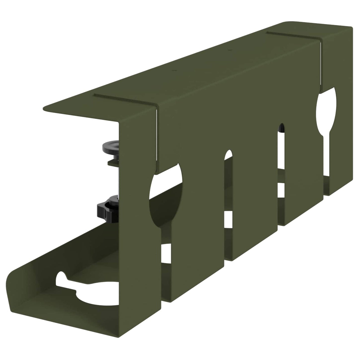Under Desk Cable Management Tray 2 pcs Olive Green