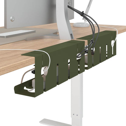 Under Desk Cable Management Tray 2 pcs Olive Green