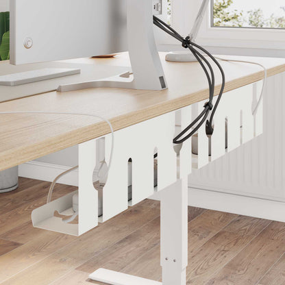 Under Desk Cable Management Tray 2 pcs White 43 x 10 x 15 cm