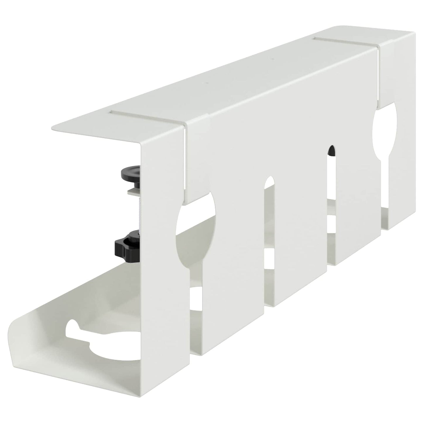 Under Desk Cable Management Tray 2 pcs White 43 x 10 x 15 cm