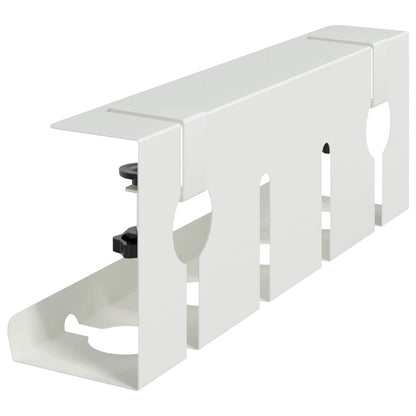 Under Desk Cable Management Tray 2 pcs White 43 x 10 x 15 cm