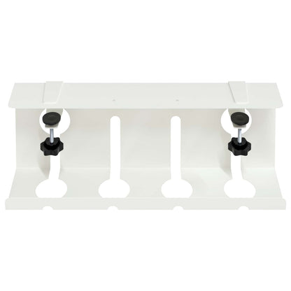 Under Desk Cable Management Tray 2 pcs White 43 x 10 x 15 cm