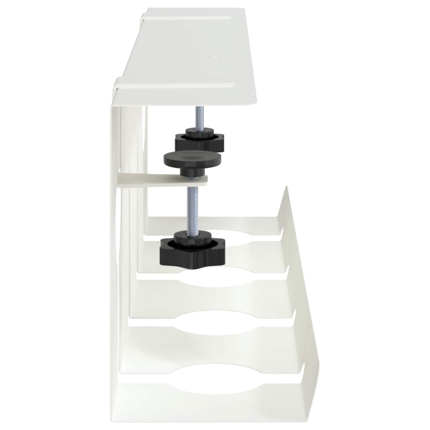 Under Desk Cable Management Tray 2 pcs White 43 x 10 x 15 cm