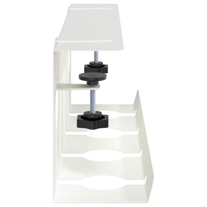Under Desk Cable Management Tray 2 pcs White 43 x 10 x 15 cm