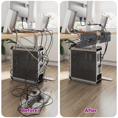 Under Desk Cable Management Tray 2 pcs Anthracite