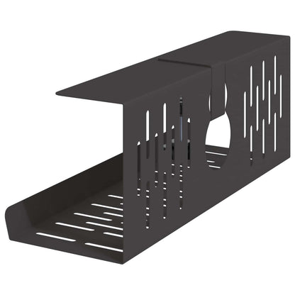 Under Desk Cable Management Tray 2 pcs Black 35 x 12 x 13 cm