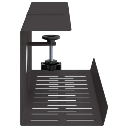 Under Desk Cable Management Tray 2 pcs Black 35 x 12 x 13 cm