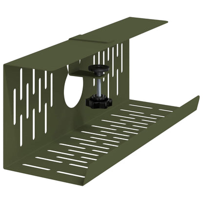Under Desk Cable Management Tray 2 pcs Olive Green
