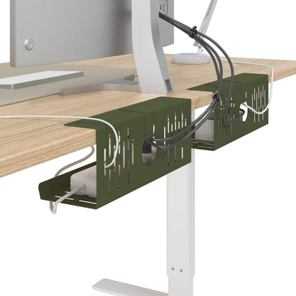 Under Desk Cable Management Tray 2 pcs Olive Green