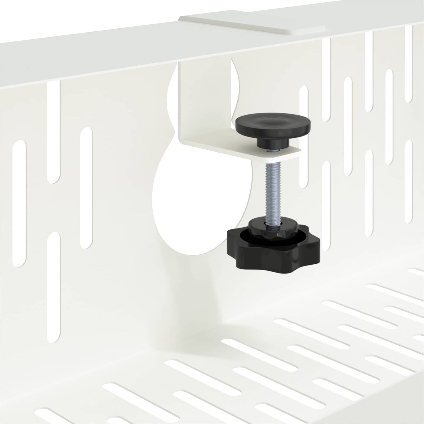 Under Desk Cable Management Tray 2 pcs White 35 x 12 x 13 cm