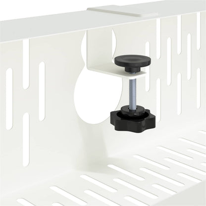 Under Desk Cable Management Tray 2 pcs White 35 x 12 x 13 cm