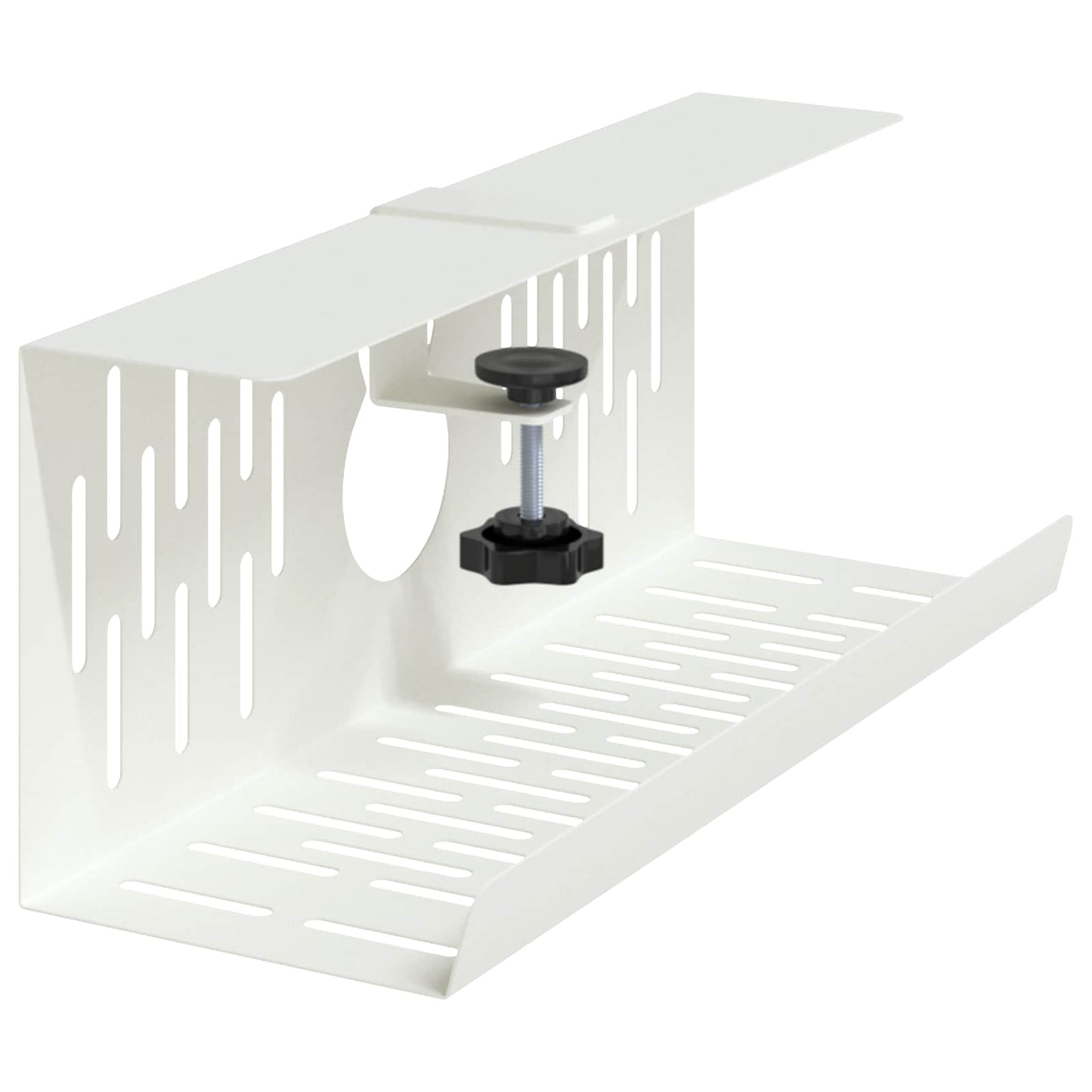 Under Desk Cable Management Tray 2 pcs White 35 x 12 x 13 cm