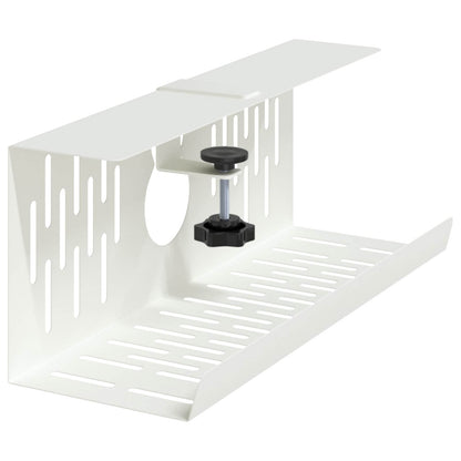 Under Desk Cable Management Tray 2 pcs White 35 x 12 x 13 cm