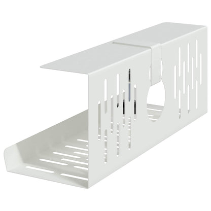 Under Desk Cable Management Tray 2 pcs White 35 x 12 x 13 cm