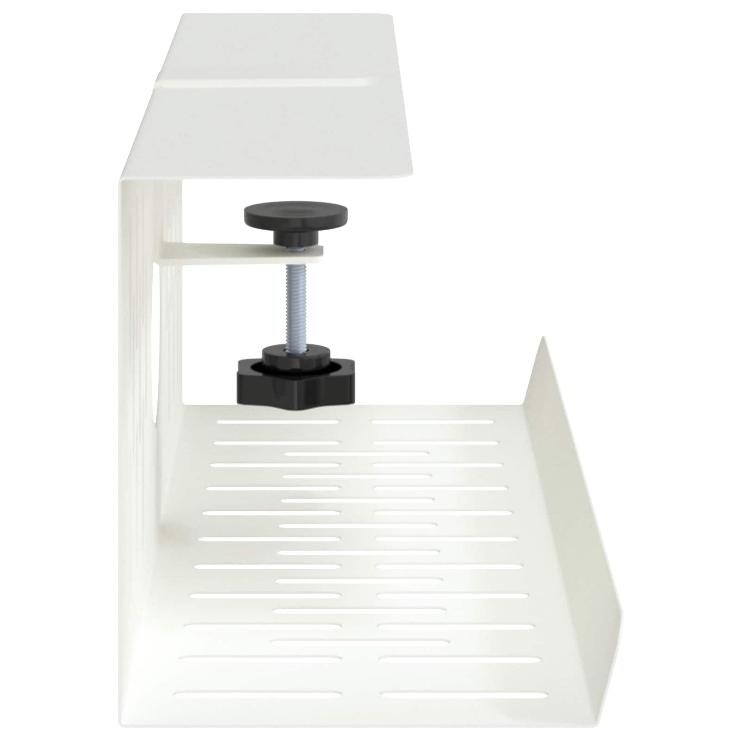 Under Desk Cable Management Tray 2 pcs White 35 x 12 x 13 cm