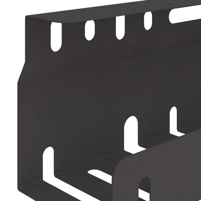 Under Desk Cable Management Tray 2 pcs Black 43 x 9 x 11.5 cm