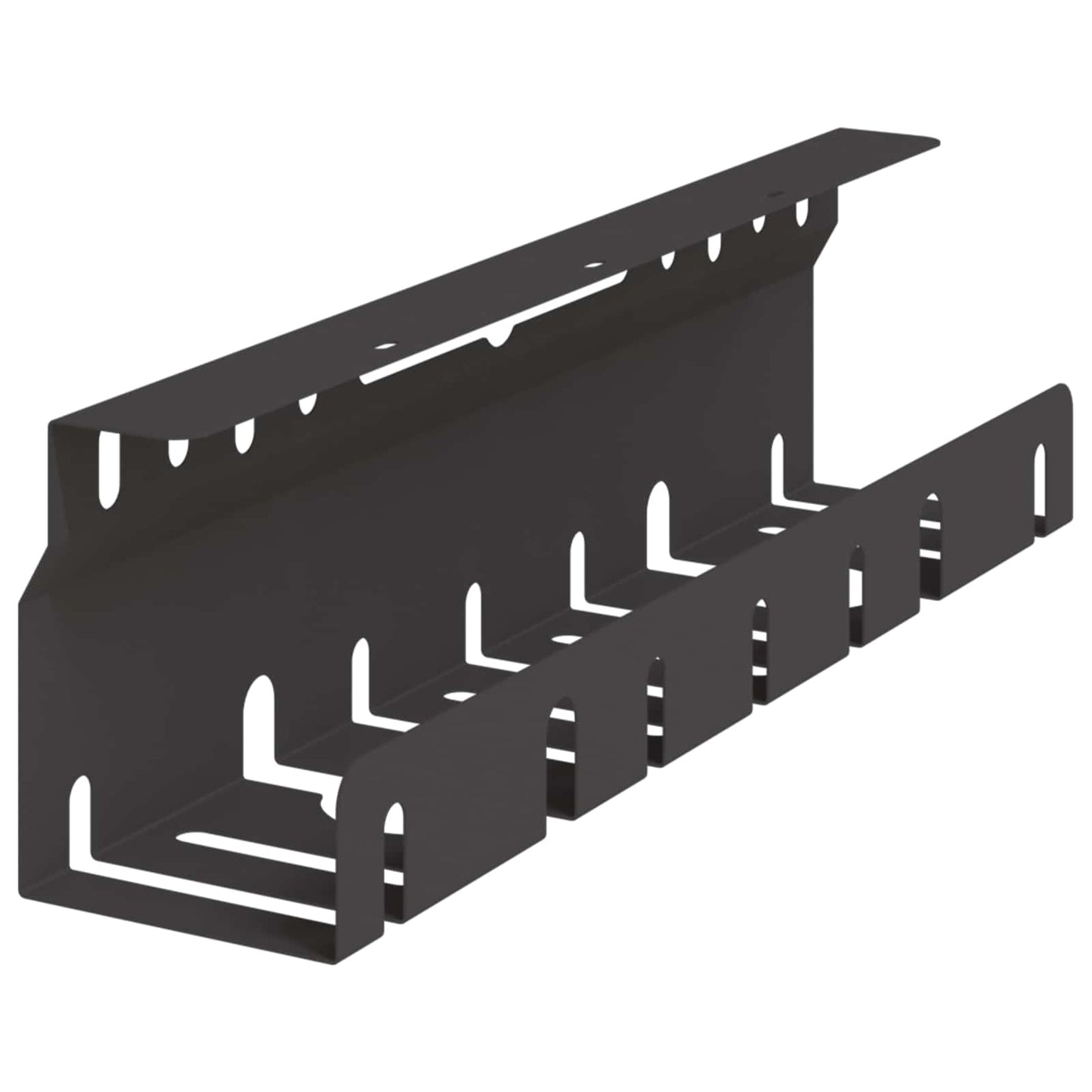 Under Desk Cable Management Tray 2 pcs Black 43 x 9 x 11.5 cm