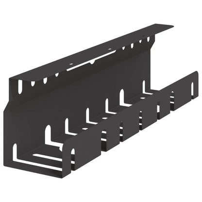 Under Desk Cable Management Tray 2 pcs Black 43 x 9 x 11.5 cm