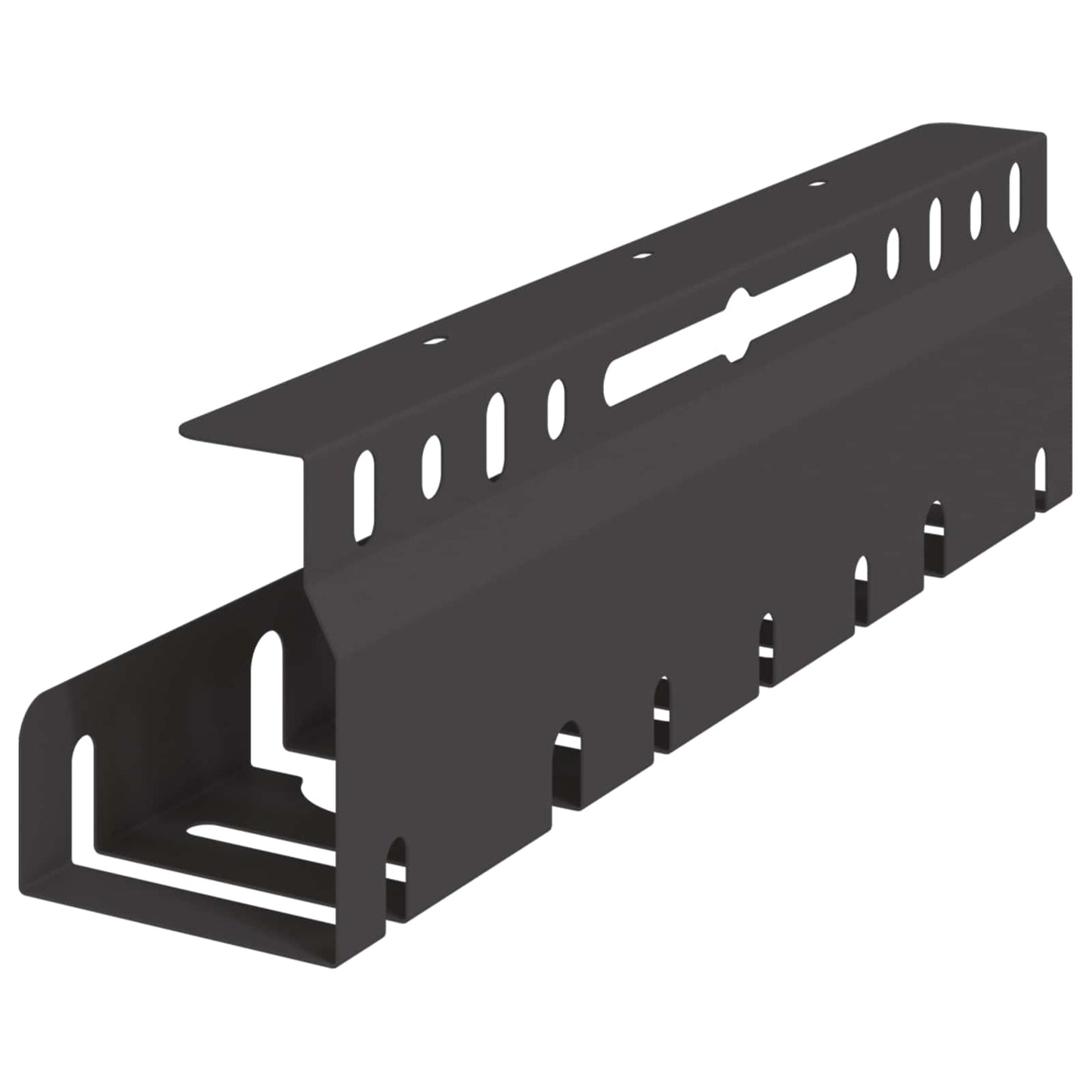 Under Desk Cable Management Tray 2 pcs Black 43 x 9 x 11.5 cm