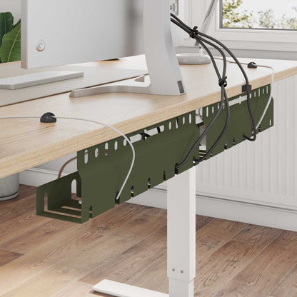 Under Desk Cable Management Tray 2 pcs Olive Green