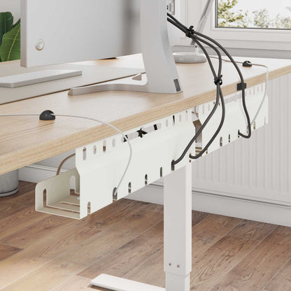 Under Desk Cable Management Tray 2 pcs White 43 x 9 x 11.5 cm