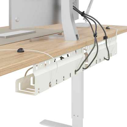 Under Desk Cable Management Tray 2 pcs White 43 x 9 x 11.5 cm