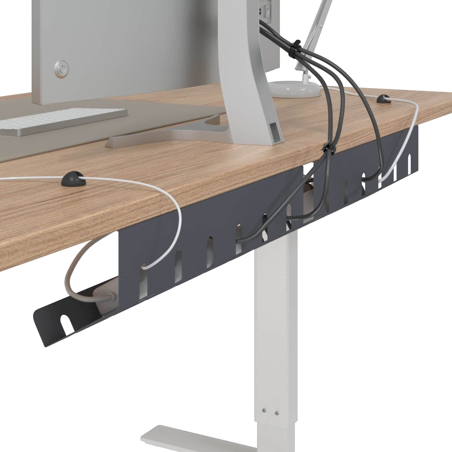 Under Desk Cable Management Tray 2 pcs Anthracite