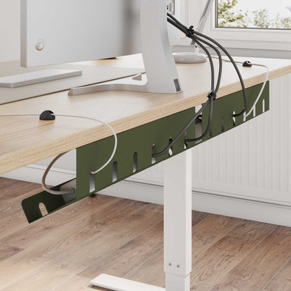 Under Desk Cable Management Tray 2 pcs Olive Green