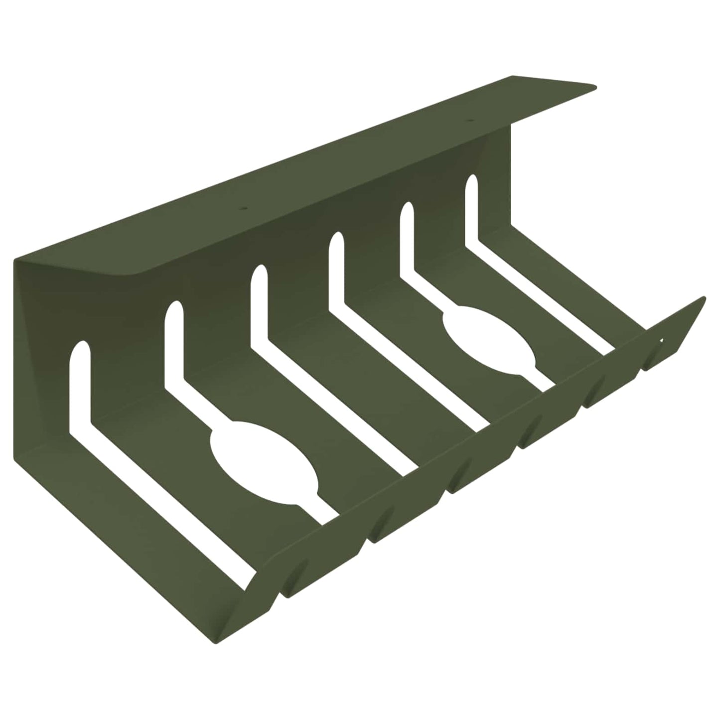 Under Desk Cable Management Tray 2 pcs Olive Green