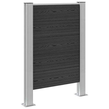 Garbage Bin Fence Grey 85 x 12 x 115 cm Aluminium and WPC