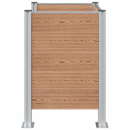 Garbage Bin Fence Brown 85 x 85 x 115 cm Aluminium and WPC