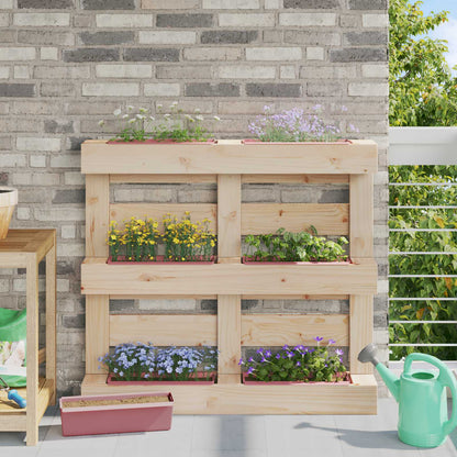 Flower Boxes for Euro Pallets 12 pcs Brown 36.5 x 14 x 9.5 cm