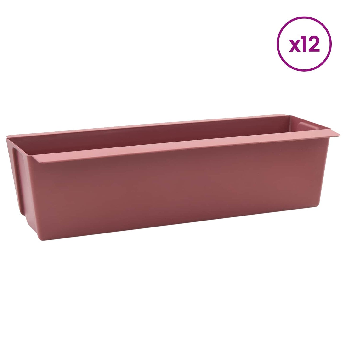 Flower Boxes for Euro Pallets 12 pcs Brown 36.5 x 14 x 9.5 cm