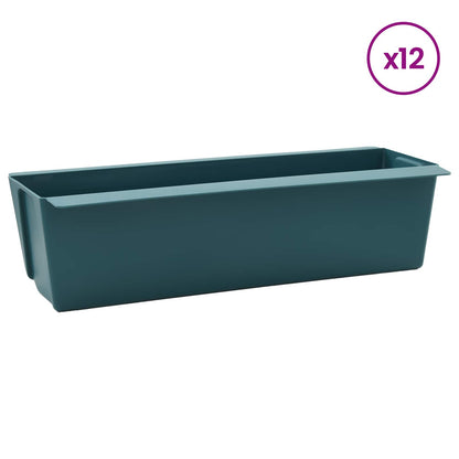 Flower Boxes for Euro Pallets 12 pcs Green 36 x 13.5 x 9.5 cm