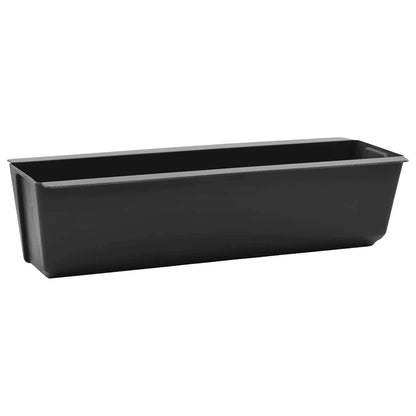Flower Boxes for Euro Pallets 12 pcs Black 36 x 13.5 x 9.5 cm