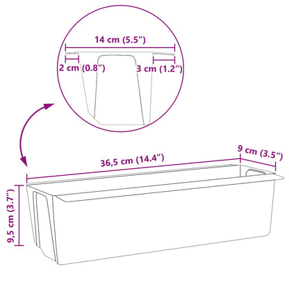 Flower Boxes for Euro Pallets 24 pcs Grey