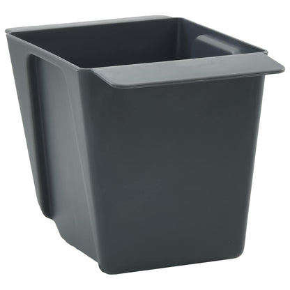 Flower Boxes for Euro Pallets 12 pcs Grey 5.31 x 3.54 x 3.74 in