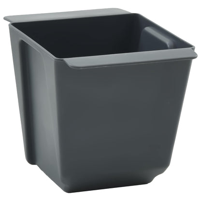 Flower Boxes for Euro Pallets 24 pcs Grey 5.31 x 3.54 x 3.74 in