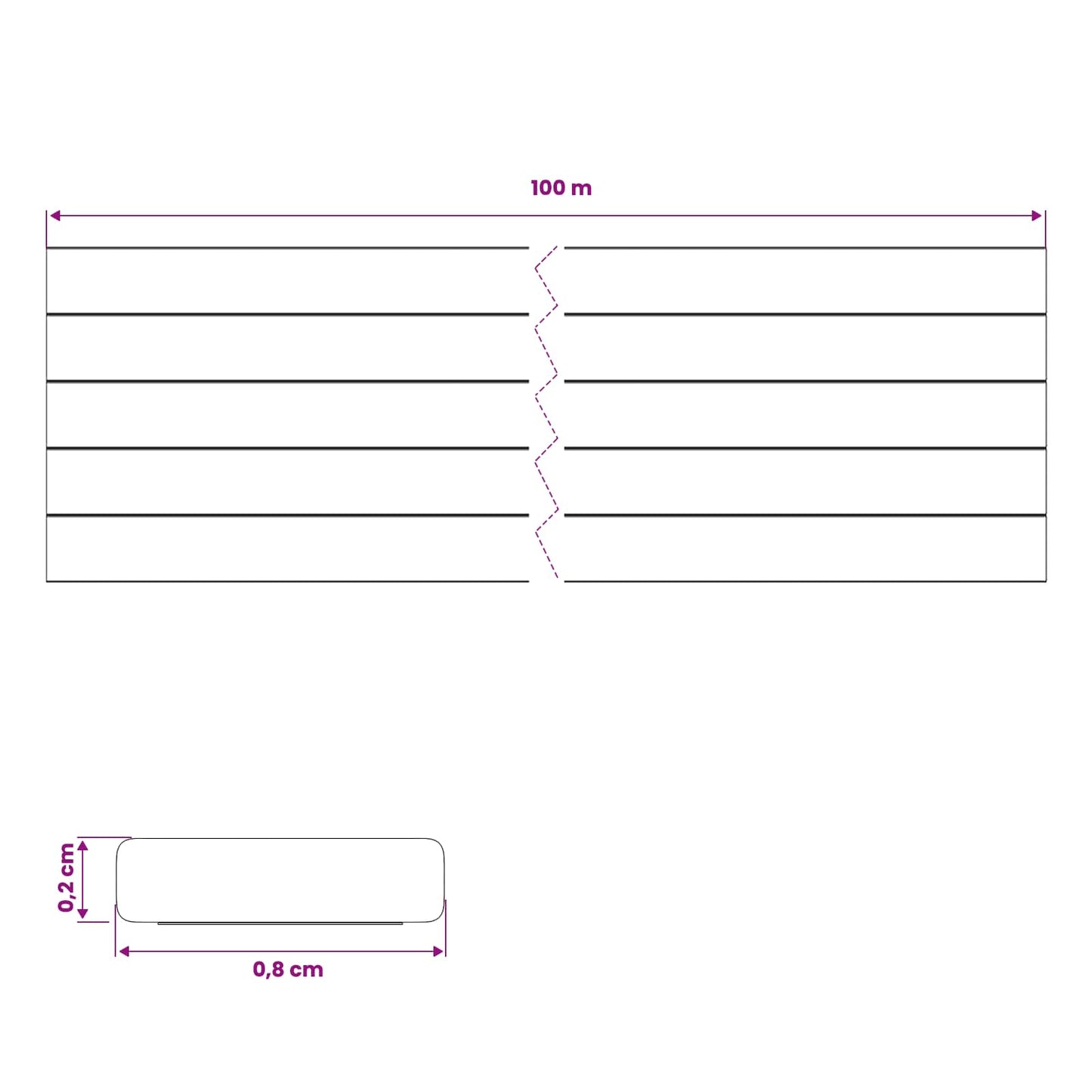 Self-Adhesive Window Seal White 8 x 2 mm 100 m EPDM Foam